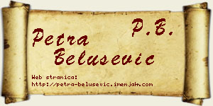 Petra Belušević vizit kartica